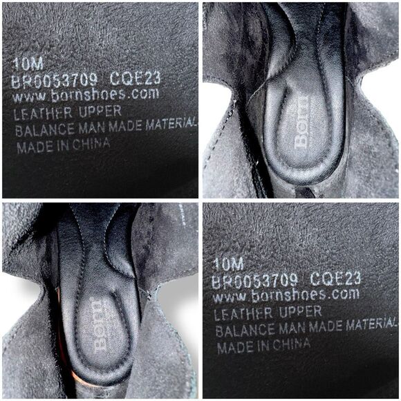 Born Kerri Ankle Boots Booties Distressed Black Suede Leather Short Pull On 10 - Picture 11 of 14
